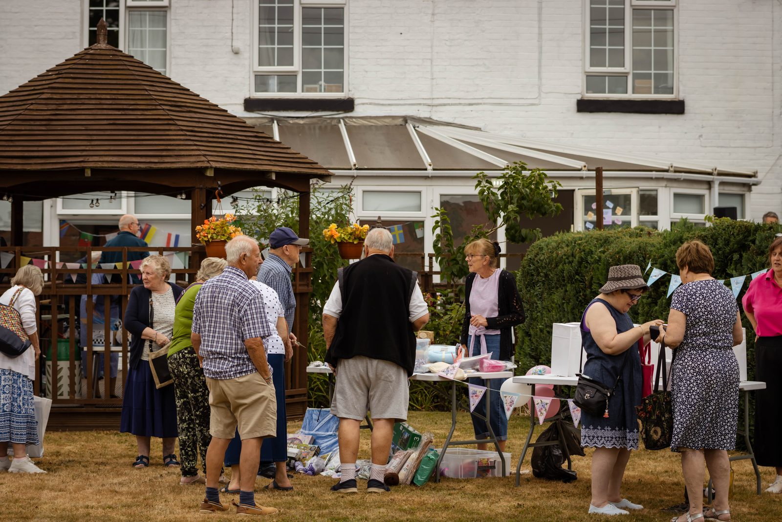 Wispington House and its grounds on the day of the summer fayre