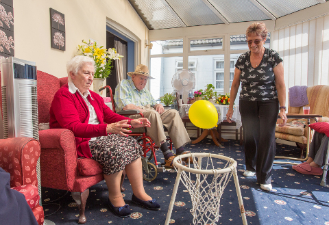 An activity session in the conservatory
